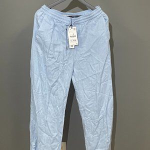 NWT Zara Blue Linen Pants- LAST CHANCE!